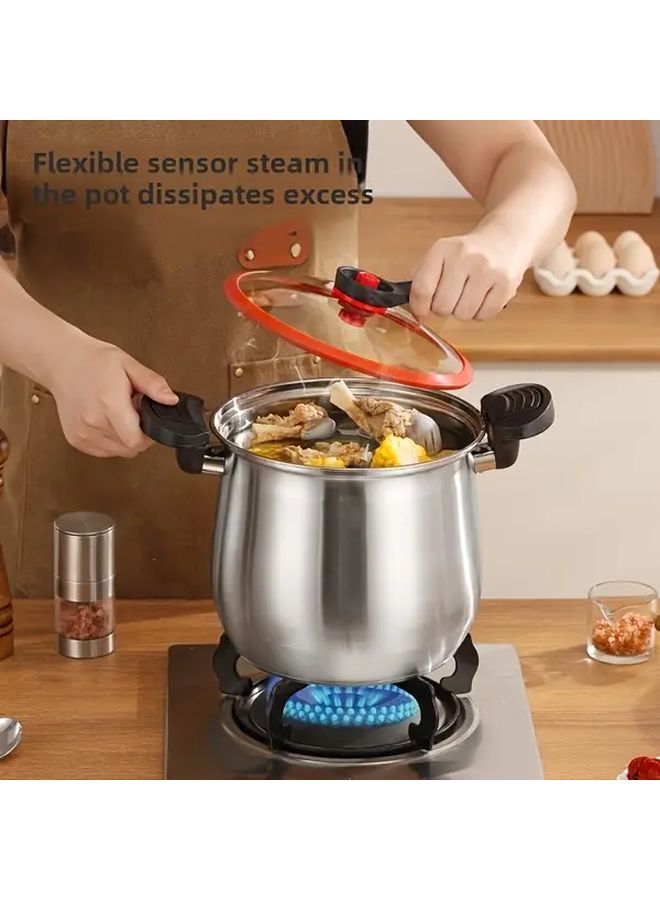 Stainless Steel Pressure Cooker Non Stick Induction Compatible Large Capacity - Image 4